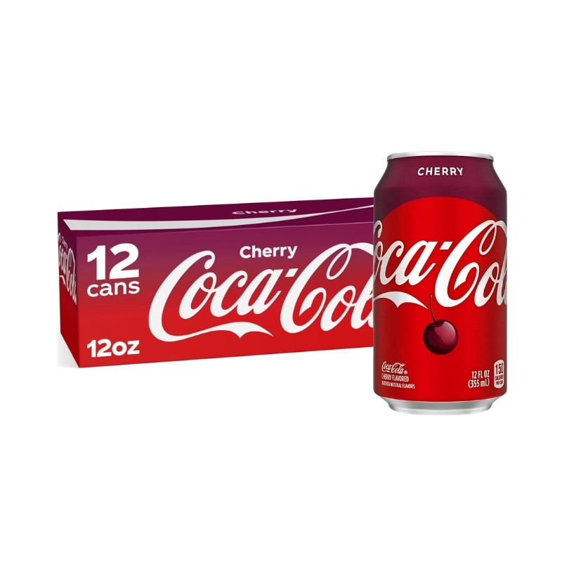 Gaseosa Coca Cola Cherry Lata 355 ml caja de 12 unidades
